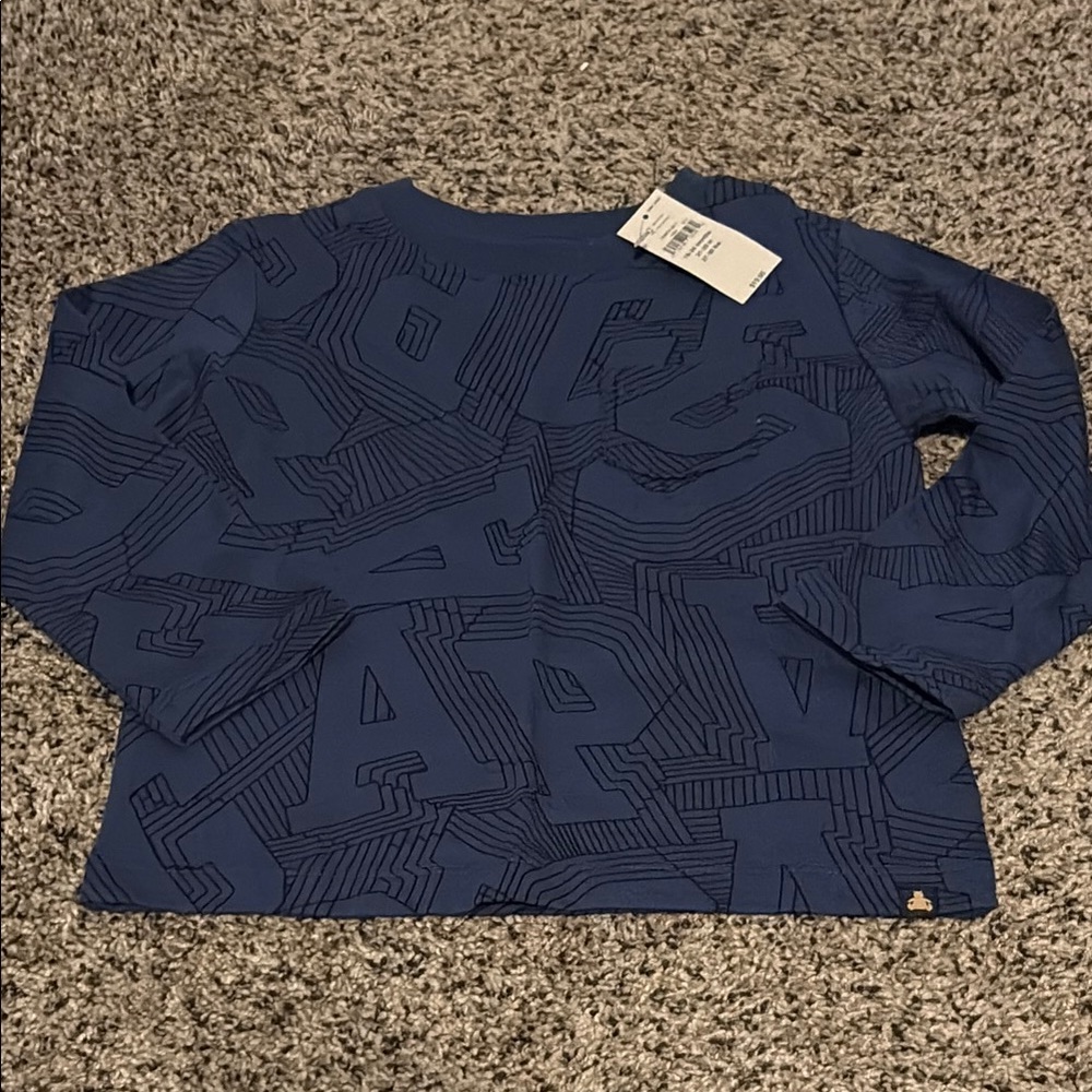 GAP Navy Graphic Long Sleeve Tee